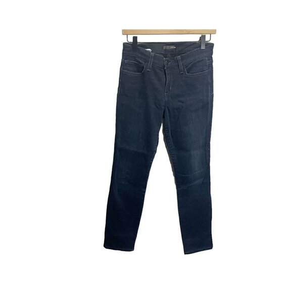 Joes Jeans Womens Size 27 Blue Dark Wash Mid Rise Straight Leg Jeans Stretch - Picture 1 of 6